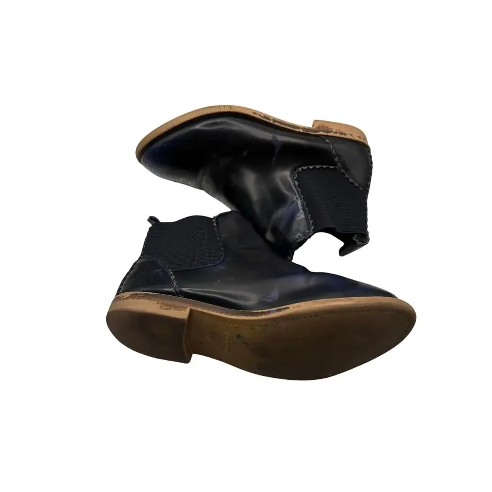 Zara Girls Black Chelsea Ankle Boots SZ 29 Minimalist Slip On Classic Versatile
